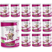 Prostar Yetişkin Köpek Biftekli ve Jöleli Konserve Mama 400 gr x 12 Adet