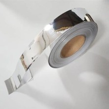 Krom Nikelaj Bant Yapışkanlı Araç Çıta Direk Kaplama Folyosu 5 cm x 5 Metre