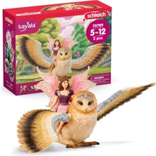 Schleich Bayala 70789 Uçan Peri Parıltılı Baykuş Oyun Seti - Büyüleyici Peri ve Baykuş Figü