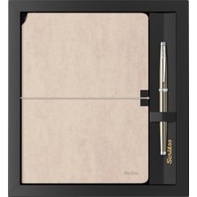 Scrikss SD600-12 Verona Bej A5 Defter & 800 Titanyum Krom Set