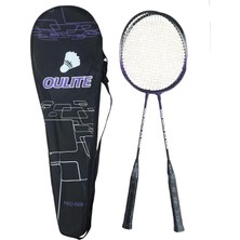Nasya Pro 606 Çantalı Badminton Seti 2 Adet Badminton Raketi 1 Adet Badminton Topu Pro Set Mor