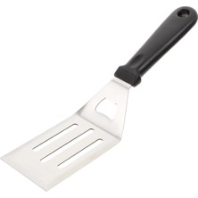 Mallart® Paslanmaz Çelik Geniş Mutfak Spatulası - Isıya Dayanıklı Sert Plastik Saplı Krep ve