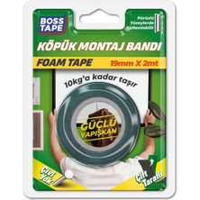 Solvent Akrilik Aksesuar Köpük Montaj Bandi 10 Kg, 19 mm x 2 Metre Boyut