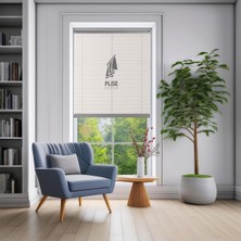 Plise Dekor Açık Gri Plise Perde (Yapıştırmalı) (50G x 100Y Cm)