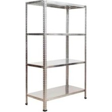 Galvanizraf 4 Katlı Galvaniz Çelik Raf Arşiv Rafı Depo Rafı Kiler Rafı 31X60X150