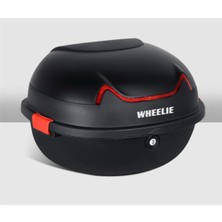 Wheelıe XT11-FS 28 Litre Motosiklet Arka Çanta Mat Siyah Su Geçirmez Abs Top Case Çift Kilitleme