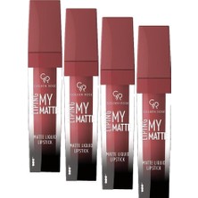 Liping My Matte Likit Ruj No: 19 - Suya Dayanıklı Ultra Mat Ruj (4 Paketi)