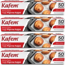 Kafem Yağlı Pişirme Kağıdı 37CM x 50M x 4 Paket