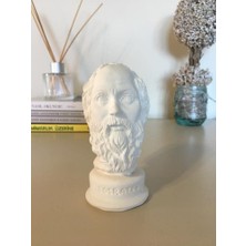Payatasarım Dekoratif Socrates Büst Biblo Beyaz Beyaz PAYANM302