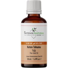 Keten Tohumu Yağı Soğuk Sıkım 50 ML%100 Saf ve Doğal Flax Seed Carrier Oil