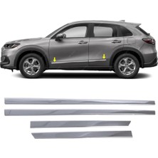 Melexı Honda Hr-V 2023 ve Üzeri Için Krom Yan Kapı Koruma Çıtası 4 Kapı 4 Parça