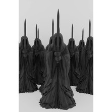 Küçük Boy 10 cm Dekoratif ' Yüzüklerin Efendisi Temalı Nazgul ' 5'li Set Heykel Figür Büst S