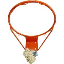 Adelinspor Midi Kancalı 37 cm Sabit Basketbol Çemberi 4 mm Floş Ip Basketbol Filesi Hediyeli