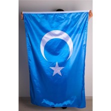 Bayrak Doğu Türkistan Milli Gönder Bayrağı Raşel Dijital Baskı 100X150