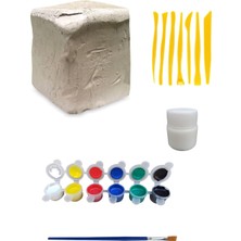 Dsh Doğal Seramik Hamuru 2 kg Seramik Hamuru Seti, Kil Çamuru Ebeşuar, Oyun Hamuru Seti, Havayla