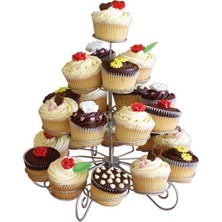 Metal Cupcake Standı 4 Katlı / 23 Lü Kek Standı