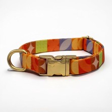 Caramelos Isimli Köpek Tasması, Küçük Irk ve Yavru Köpek Için, Metal Kilit, 1,5 cm (Turuncu,