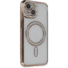 KSB Store Mey Ithalat®  iPhone 13 Kılıf Joke Simli Magneticsafe Kılıf - Gold