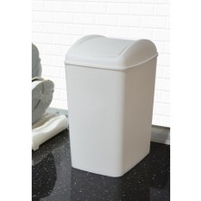 Soft Çöp Kutusu Döner Kapak 5 Lt Beyaz