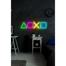 Sanec Play Station - LED Dekoratif Duvar Aydınlatması Neon Duvar Yazısı Sihirli LED Mesajlar