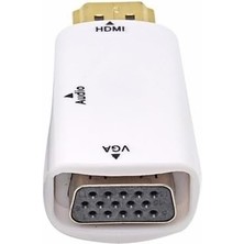 HDMI To VGA Monitör Çevirici Dönüştürücü Adaptör