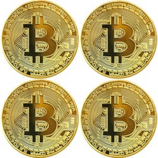 Güncelçarşı Bitcoin Madeni Hatıra Parası, Btc Altın Rengi Hediye Sikke Para, Kutulu Koleksiyon