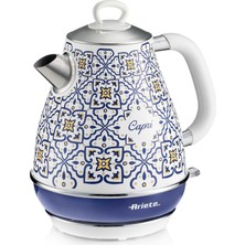 Capri Elektrikli Su Isıtıcı 1,7 Litre Kettle 2869/0C - Paslanmaz Çelik Gövde, Handmade Decorati