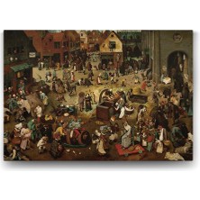 Bruegel - Karnaval ve Perhiz Tablosu 45 x 30
