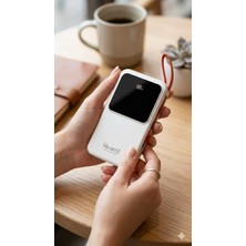 H23 20000 Mah Power Bank Pd 20W ve USB 22.5W Fast Hızlı Şarj Dahili Type C ve Lightning Kablolu