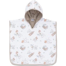 Gezenbebe Hero Desenli Müslin &amp; Havlu Bebek Çocuk Pançosu Teddy