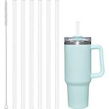 Auauy Stanley Için 6 Adet Plastik Yedek Pipet 40 Oz 30 Oz Bardak Için Yeniden Kullanılabilir Şef