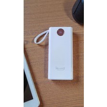 H004 20000 Mah Power Bank Pd 30W ve USB 22.5W Fast Hızlı Şarj Dahili Type C ve Lightning Kablol