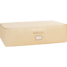 Ocean Home Textile Mega Boy Bej Balıksırtı Baza Altı Hurç 74 x 46 x 22 cm