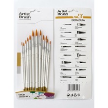 Fırçası 12 Parça Sanat Akrilik Yağlıboya Fırça Seti