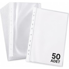 Nistabolje 50 Adet A4 Şeffaf Dosya Föy Poşet Dosya