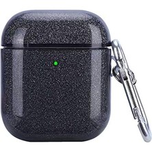 Apple Airpods 1. / 2. Nesil ile Uyumlu Kılıf Silikon Simli Parlak Shining ile Uyumlu Kılıf 17 Si