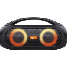 DS152 35 cm Büyük Boy Boombox Bluetooth Hoparlör 36W, Çift 3” Subwoofer, Rgb Aydınlatma, Ipx5