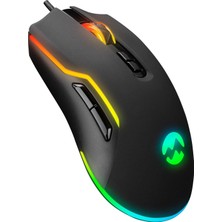 Dusk USB Siyah 1600-7200 Dpi Rgb Ledli Gaming Oyuncu Mouse