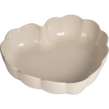 Emile Henry Madeleine Fırın Kabı Kalp 6,5 x 24,5 x 26,5 cm Ekru/clay