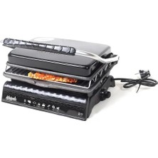 Dökümix Ultra Plus Organik Demir Döküm Izgara& Tost Makinası Gri Izgara Aparatlı,fırçalı,ya