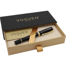 Vogven Marka Isme Özel Gold Detaylı Premium Metal Roller Kalem