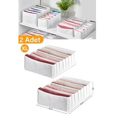Adet - Xlarge 8 Gözlü Çekmece Dolap Içi Düzenleyici Akardiyon Organizer 31 x 36 x 12