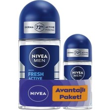 Nıvea Men Erkek Roll-On Deodorant Fresh Active 50 ml 25 ml