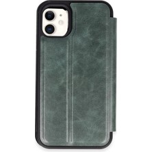 KSB Store Mey Ithalat®  iPhone 11 Kılıf Flip Cover - Koyu Yeşil