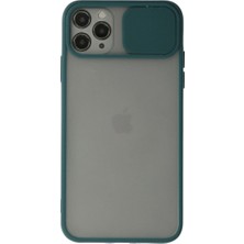 Royaleks Apple Iphone 11 Pro Kılıf Palm Buzlu Kamera Sürgülü Silikon - Yeşil