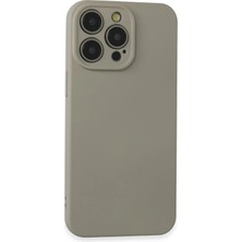 KSB Store Mey Ithalat®  iPhone 15 Pro Max Kılıf Nano Içi Kadife Silikon - Beyaz Titanyum