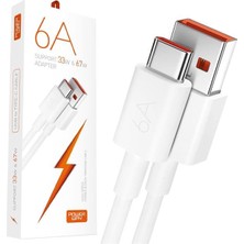 Aesco Powerway M6 Type-C To Usb-A Pd 67 Watt 6 Amper 1 Metre Şarj Data Kablosu