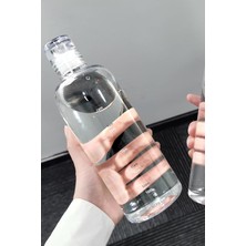 Borosilikat Cam Matara 750 ml Su Içme Saatli Dereceli Matara Suluk
