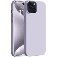 KSB Store Mey Ithalat®  iPhone 15 Plus Kılıf First Silikon - Lila
