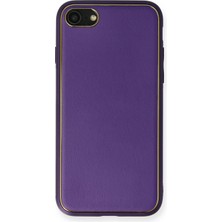 KSB Store Mey Ithalat®  iPhone 7 Kılıf Coco Deri Silikon Kapak - Mor